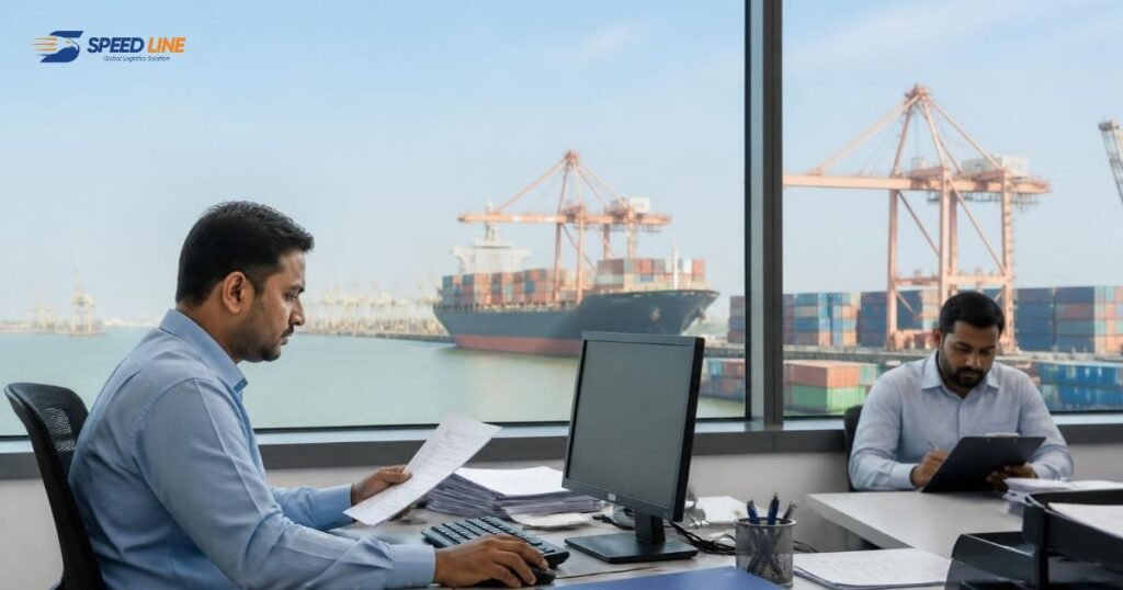 How does customs clearance work at Karachi port?